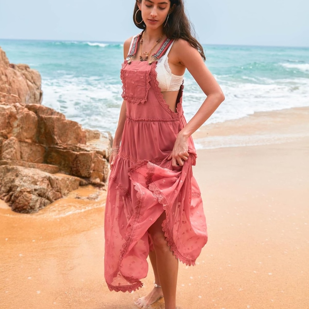 Elegant Pink Maxi Dress